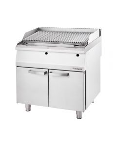 Gas-Lavastein-Grill als Standgerät, Serie 700 ND mit S-Rost, 800x700x850 mm