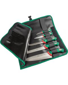 Sanelli Messerset, inkl. fünf Messer und Rolltasche